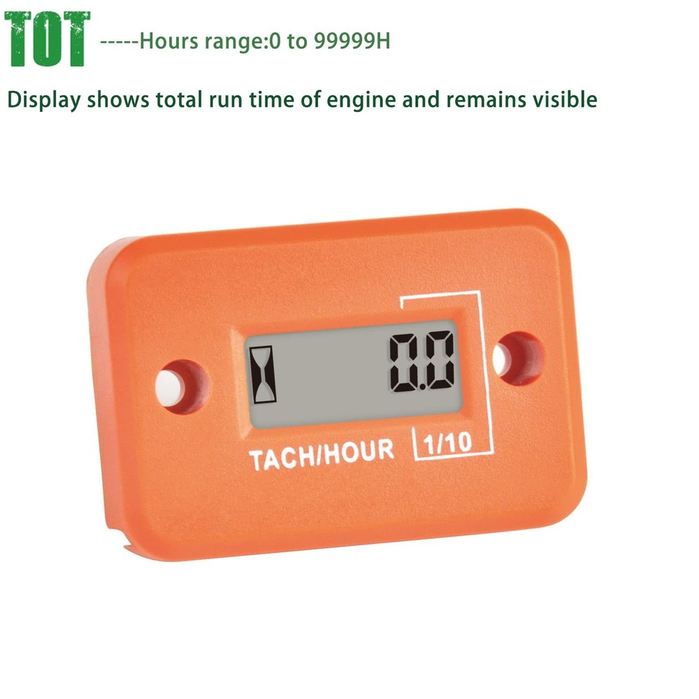 Yooreal HM012 Digital Hour Meter Tachometer, Waterproof Design for Car Engine...
