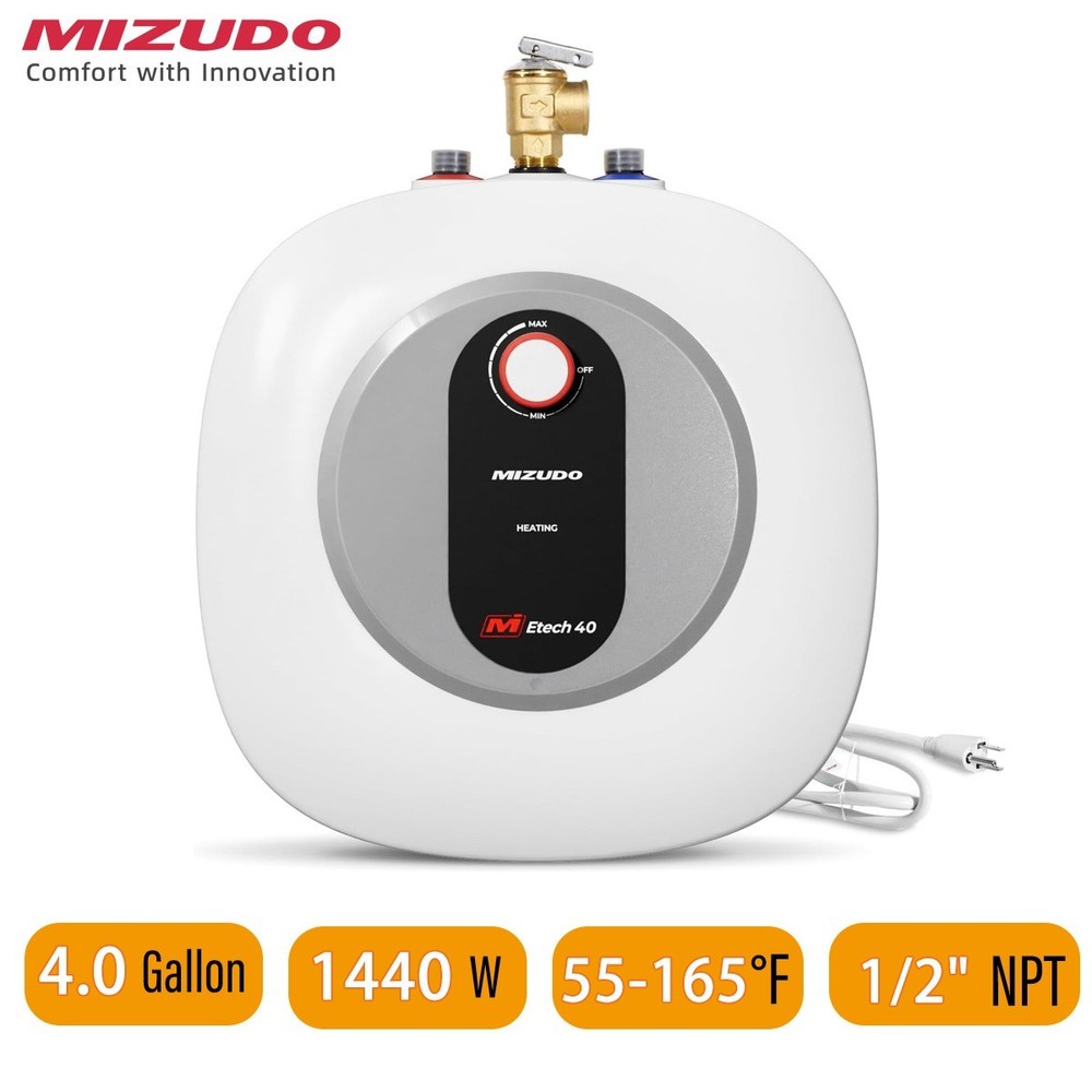 4.0 Gallon Mini-Tank Water Heater Electric for RV Camper Kitchen Sink 120V 1440W