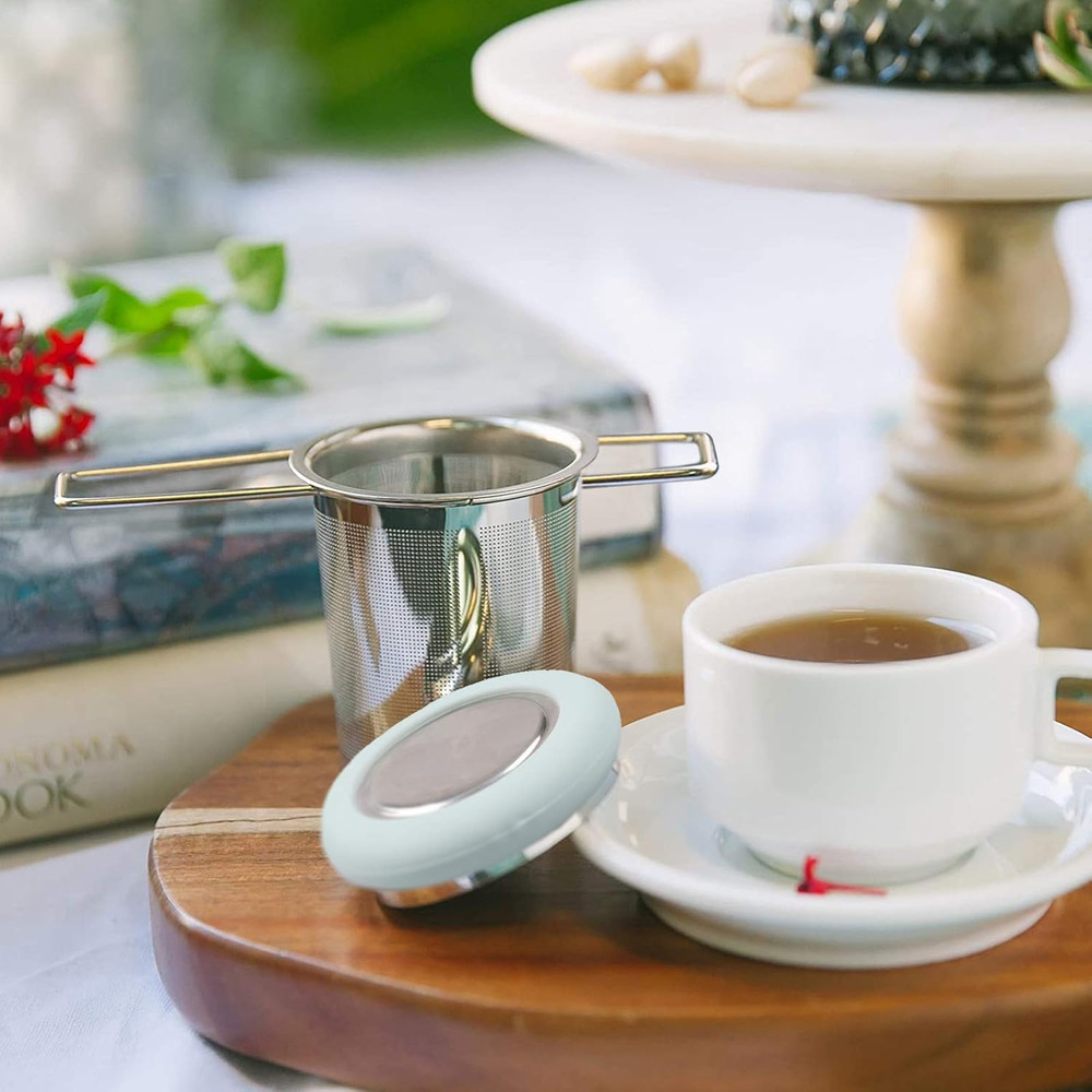 Tea Infuser Stainless Steel Tea Strainer Folding Handle Tea Filter Extra Fine Me
