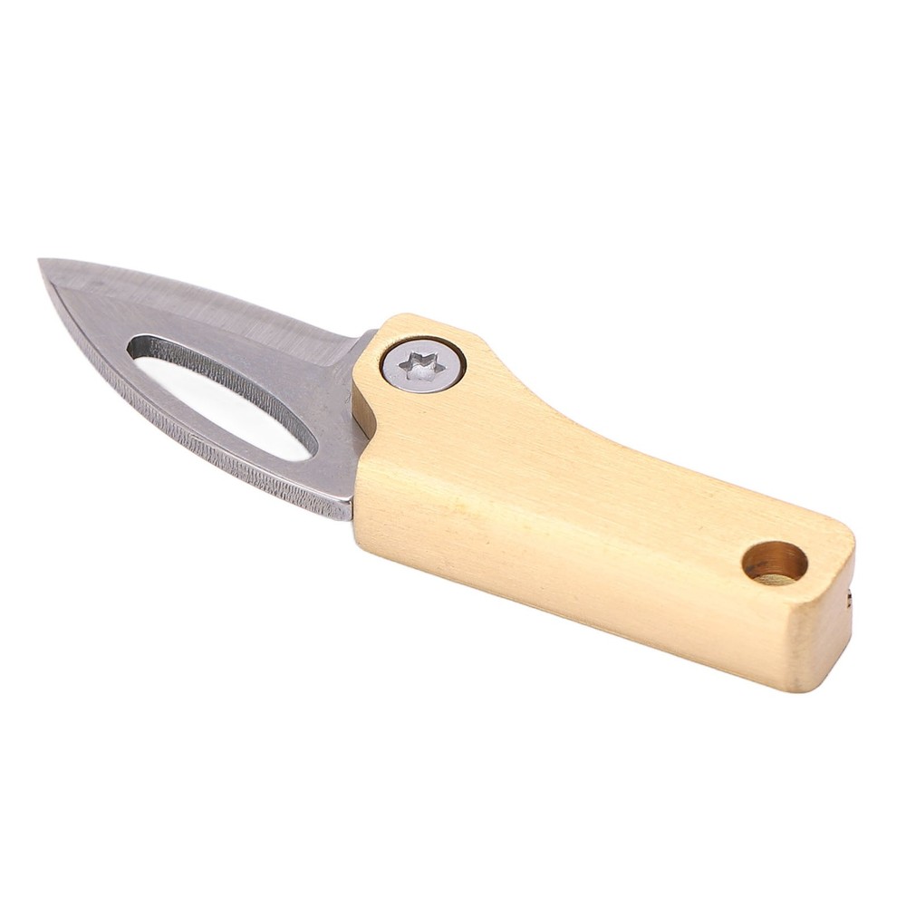 Brass Mini Knife Foldable Multifunction Keychain Tiny Knife For Package Openning
