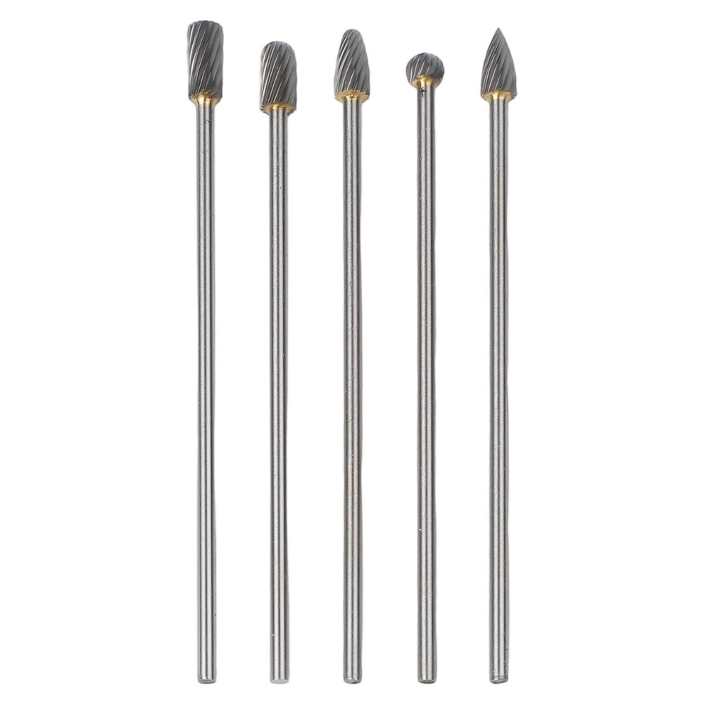 5pcs Solid Carbide Rotary Tools for Precision Work in Metal and Wood Projects