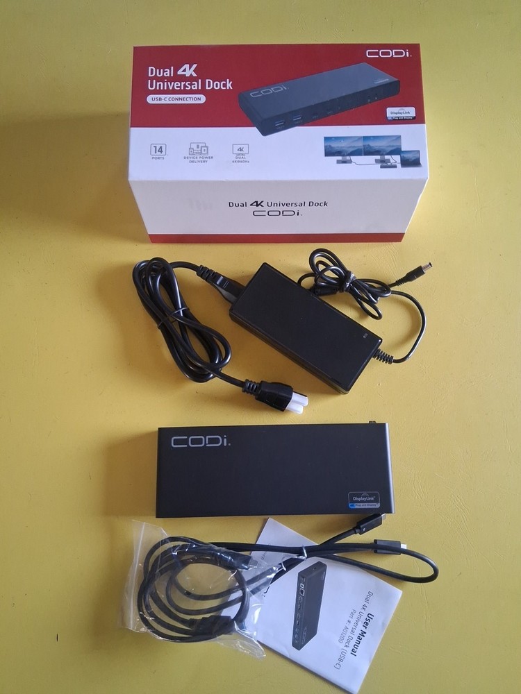Codi A01200 Dual 4K Universal Docking Station