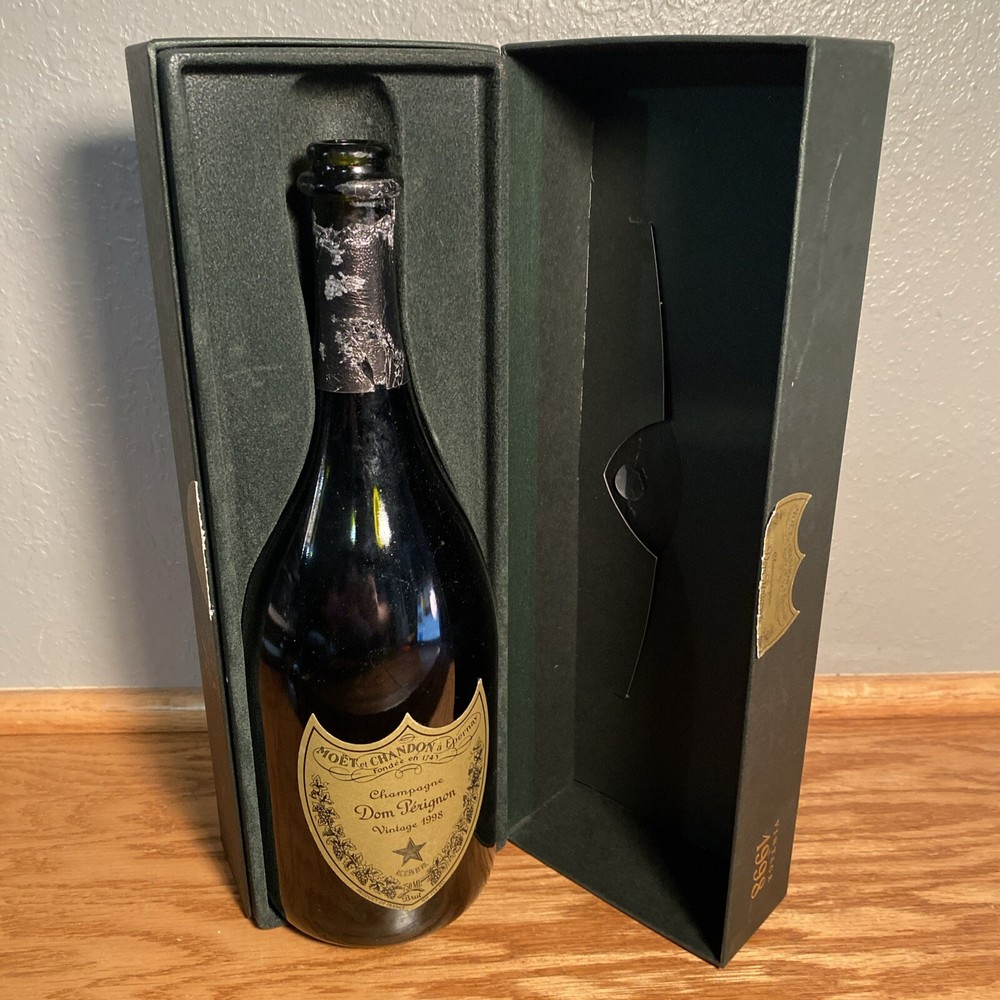 Vintage 1998 Dom Perignon Bottle and box Empty** Empty**