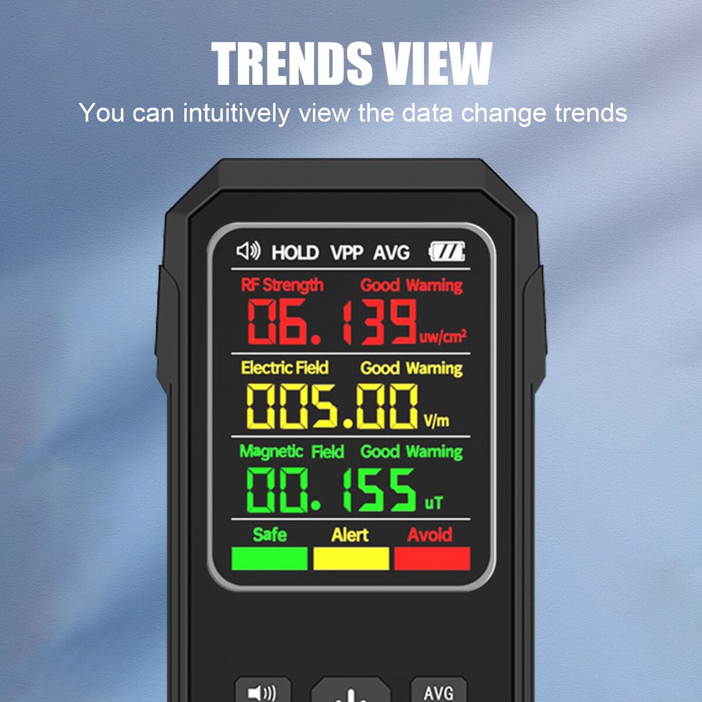 EMF Detector Electromagnetic Field Tester Digital Sensor Reader Meter Radiation