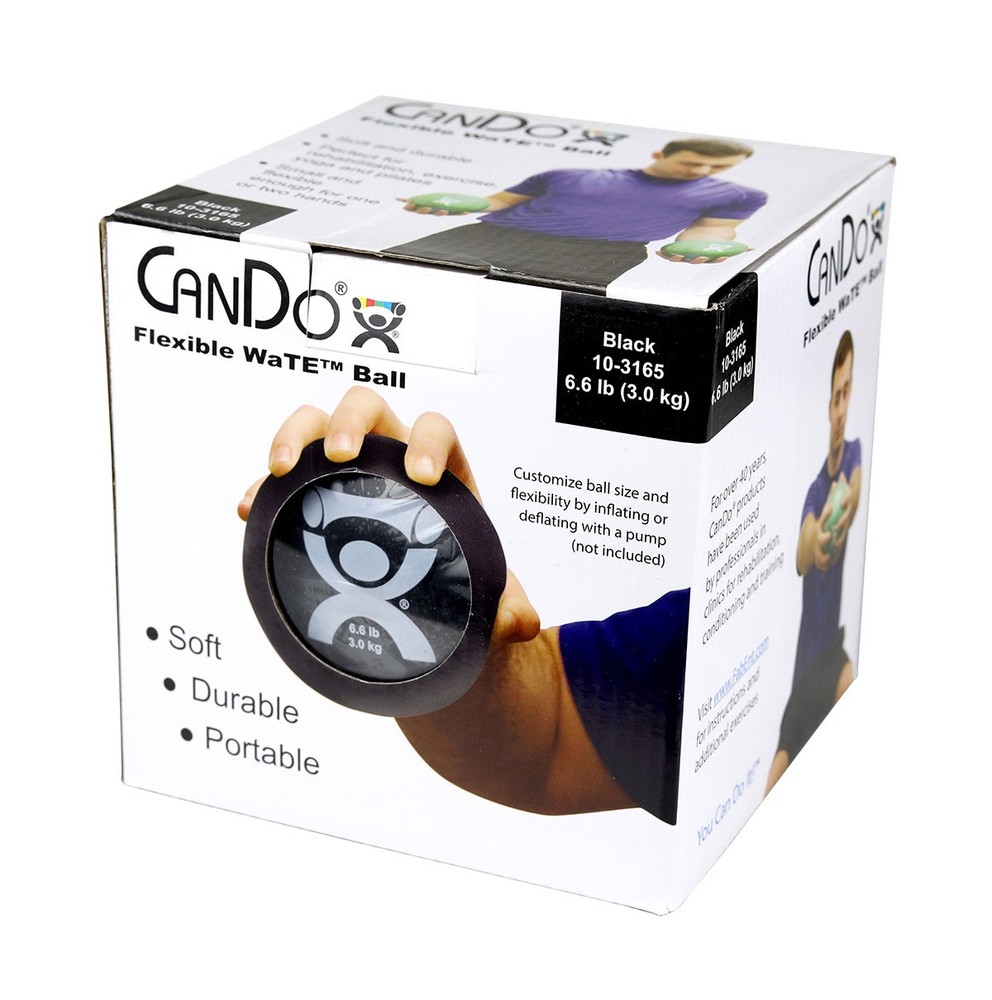 Cando Wate Ball - Hand-Held Size - Black - 5" Diameter - 6.6 Lb