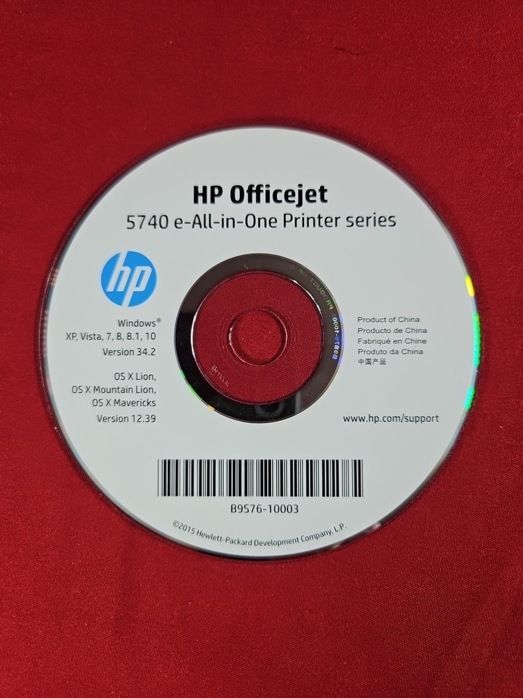 HP Officejet 5740 E-all-in-one Printer Series Software CD
