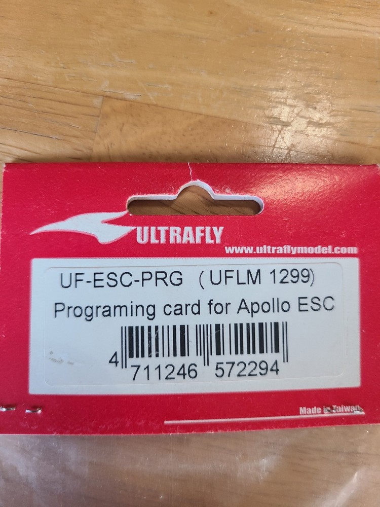 UltraFly UF-ESC-PRG (UFLM1299) Programming Card for Apollo ESC Speed Control
