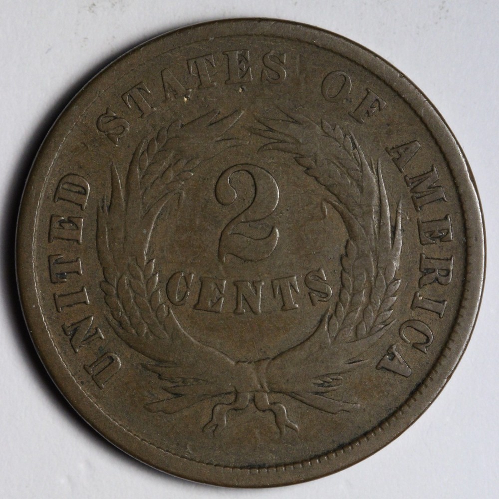 1864 Two Cent Piece FINE E144 STA