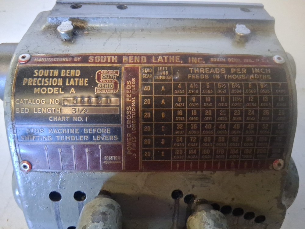 South Bend 9 10K Lathe Quick Change Gear Box