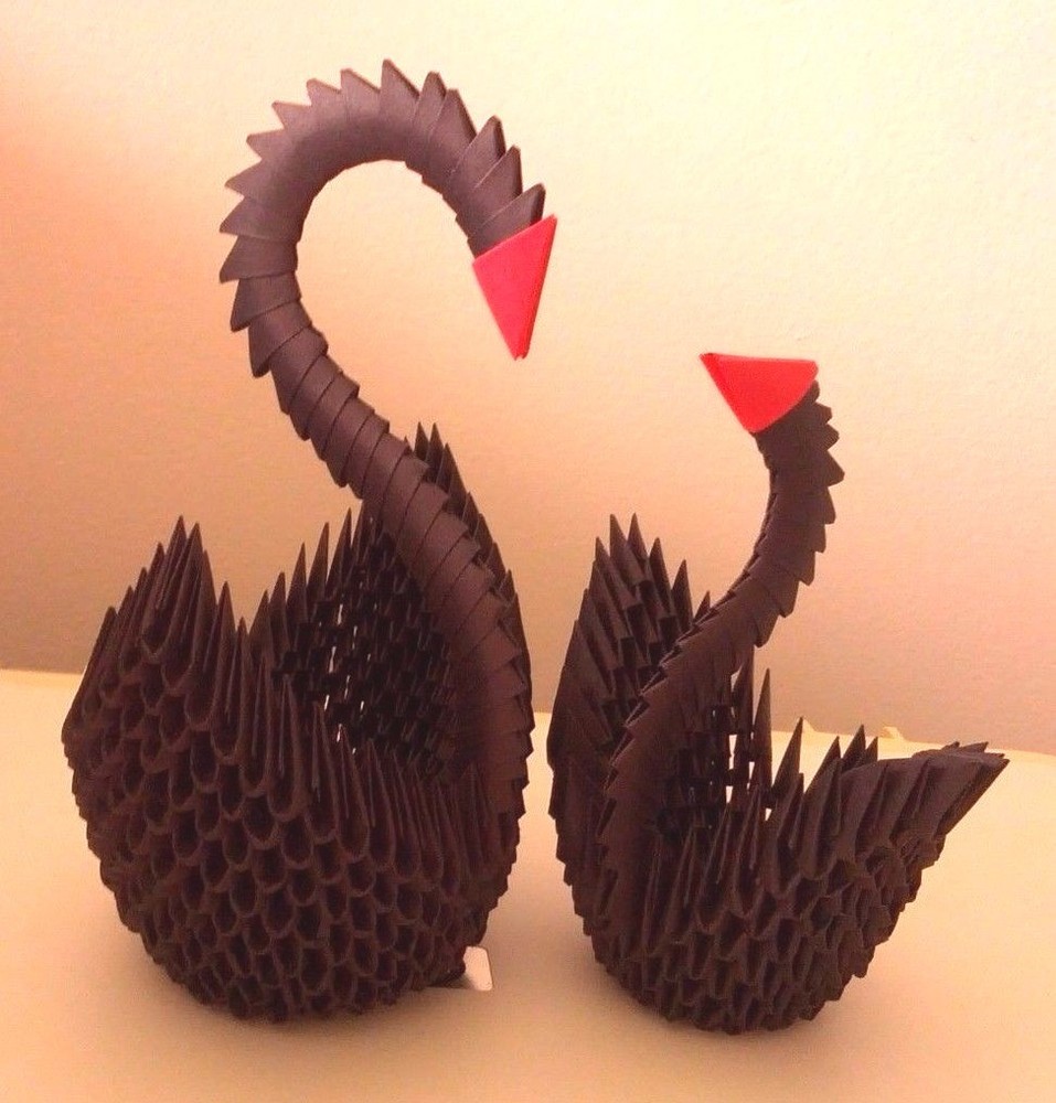 Hand-made 3D Origami Swan - a Great Gift!