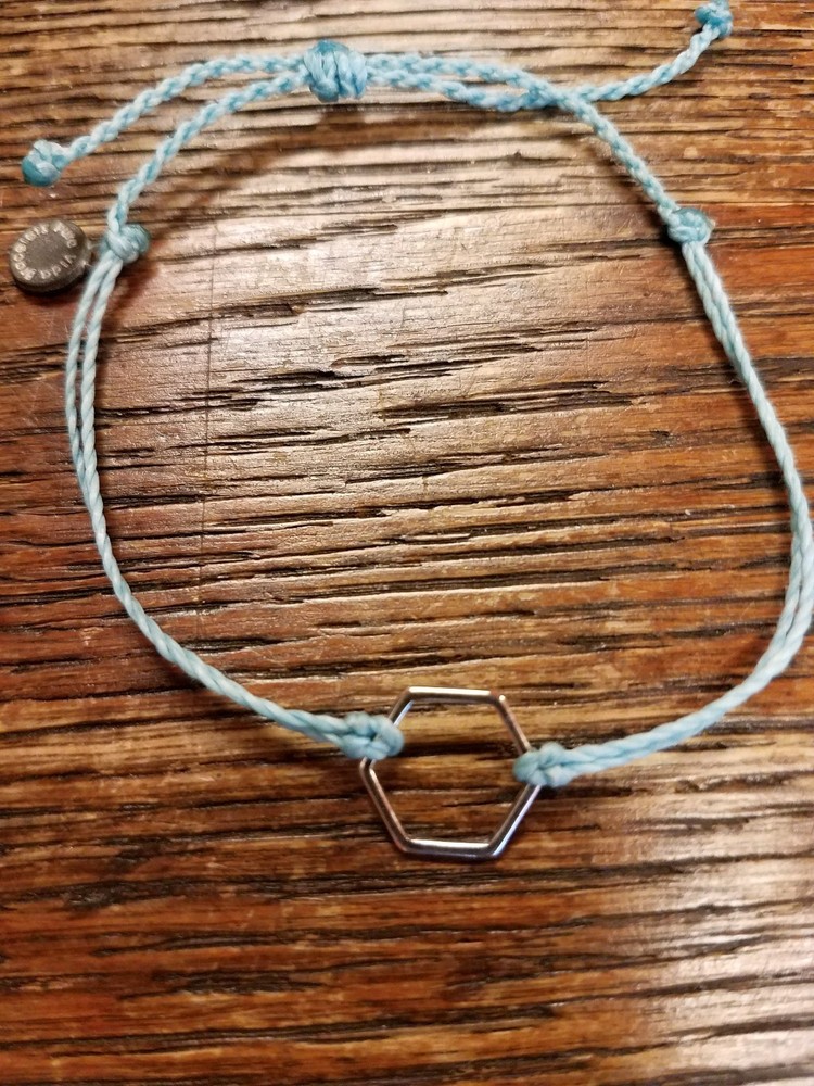 PuraVida Silver Hexagon Bracelet