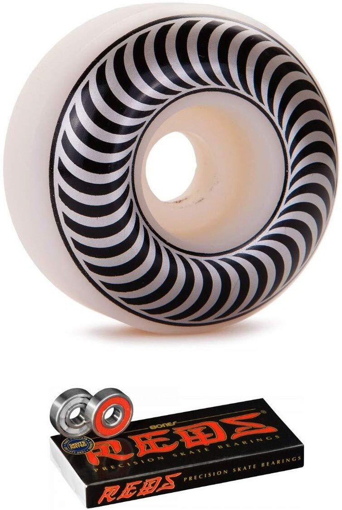 SPITFIRE Skateboard Wheels 54mm CLASSICS Silver/White With Bones Reds Bearings