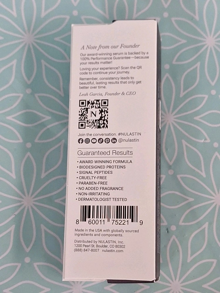 NULASTIN Brow Shape Altering Serum Elastin Replenishment 0.1 fl oz/3 ml