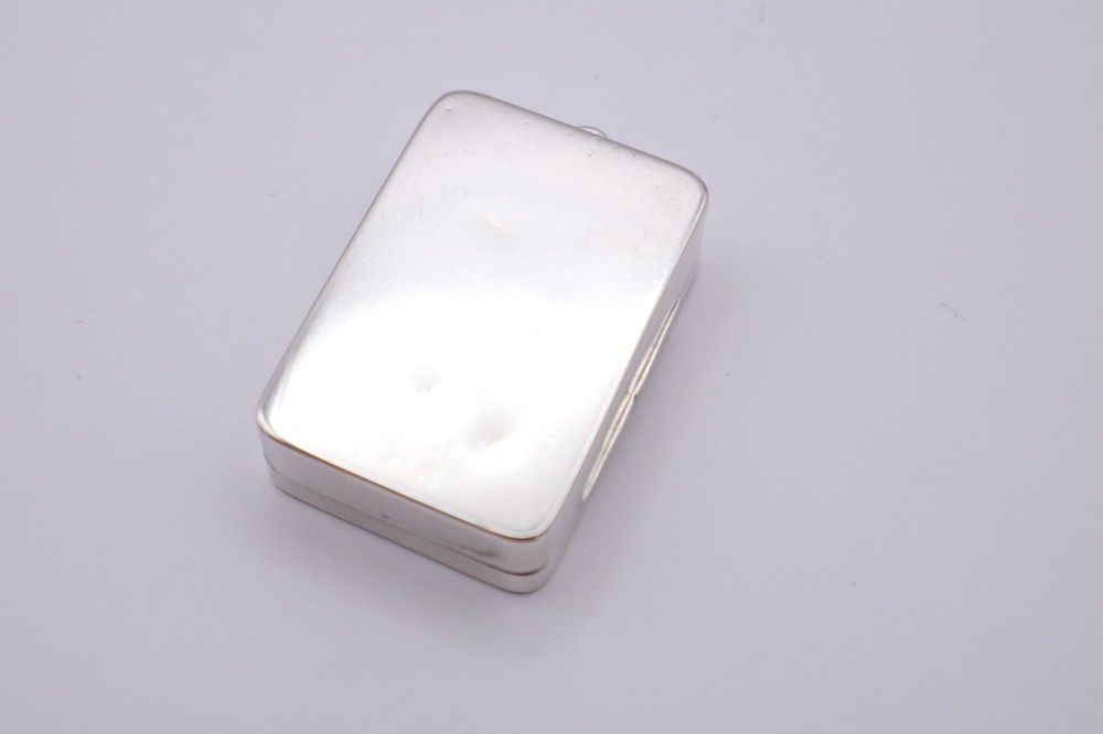 Antique Silver Vesta Case Box
