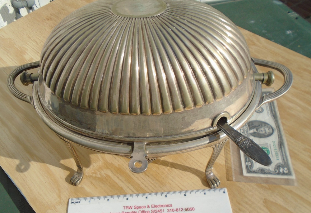 Breakfast Warmer Barrclouch Leeds Rolltop England Silverplate