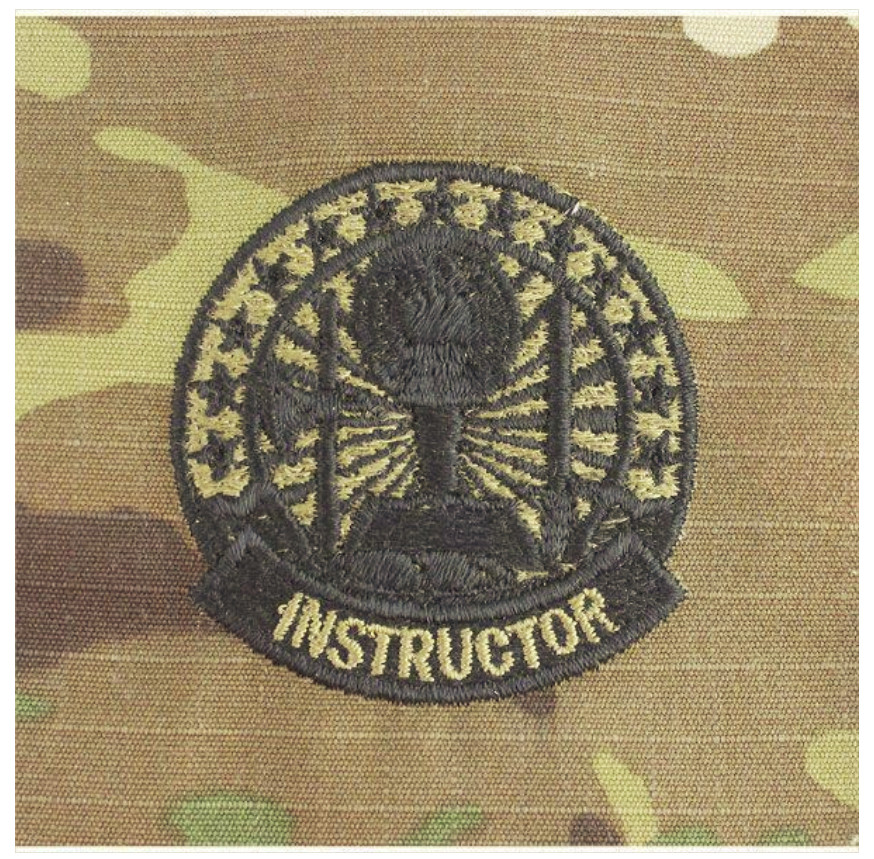 Vanguard ARMY EMBROIDERED IDENTIFICATION BADGE ON OCP SEW ON: BASIC INSTRUCTOR