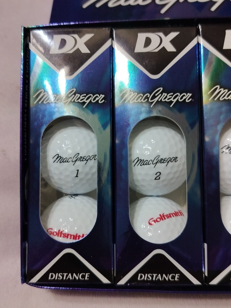 NEW MacGregor DX Distance Power Performance White Golf Balls Dozen Golfsmith