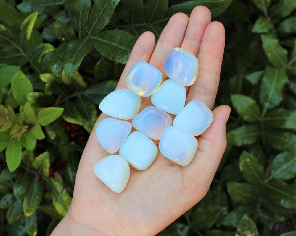 10 MEDIUM/LARGE Opalite Tumbled Stone Crystal Healing Gemstone