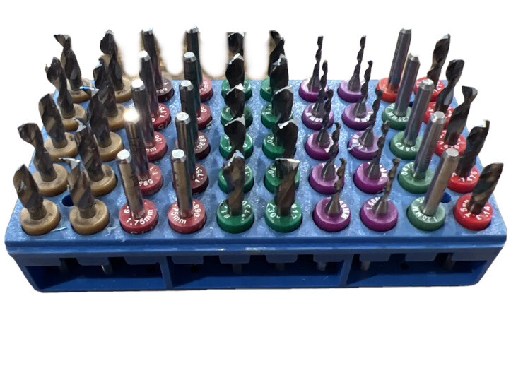 150-Resharpened Micro Carbide Bits Mills PCB Drills Mostly Unused Machinist Tool