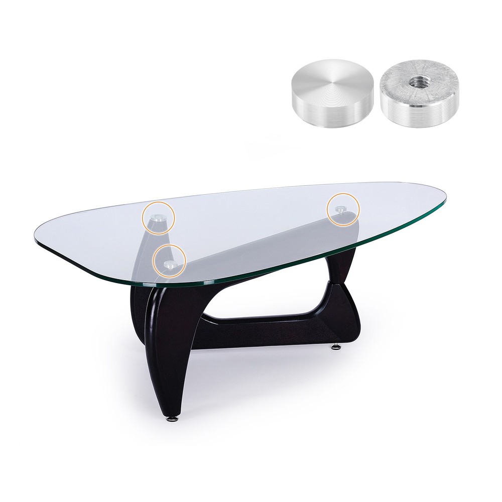 M6 Thread 20mm Diameter Round Shape Aluminum Disc Hardware 2pcs, Silver