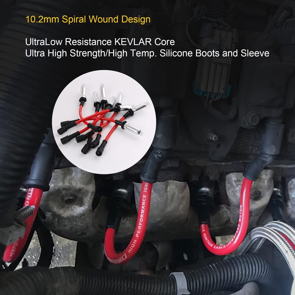JDMSPEED High Performance Spark Plug Ignition Wire for 2000-2009 Chevy GMC V8