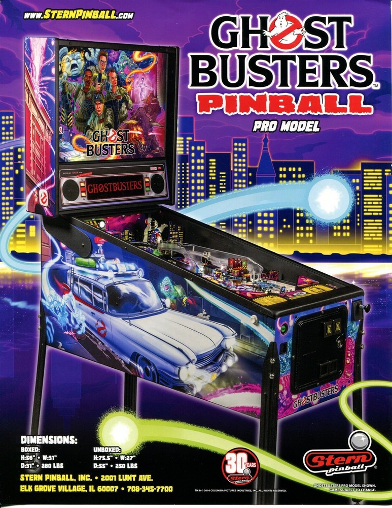 Ghostbusters Pro Stern Pinball Flyer Mint / Brochure / Ad