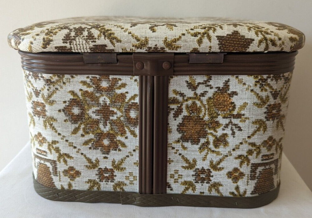 Vintage Redmon Co. Sewing Box Basket Hinged Lid