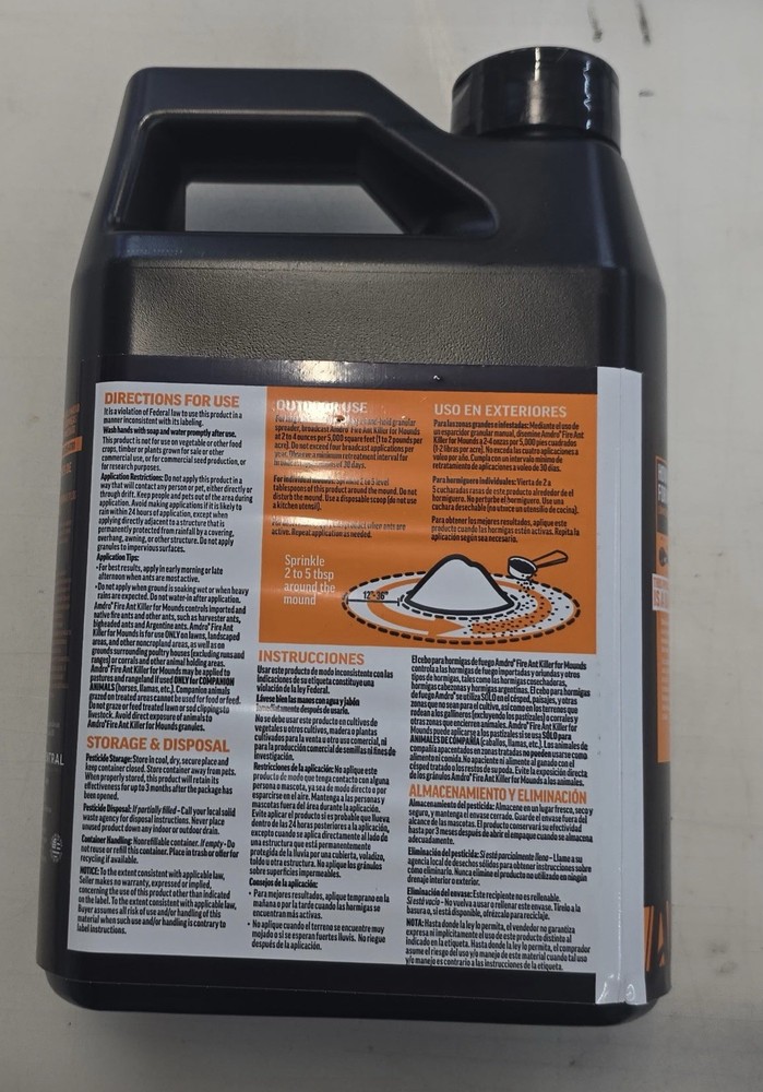 AMDRO Fire Ant Bait Killer Granules Hydramethylnon - 1 Lb.