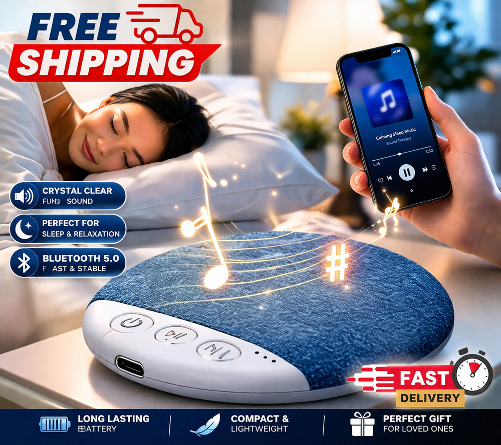 Under-Pillow Speaker for Sleeping - Portable Wireless Bluetooth Bone Conduction