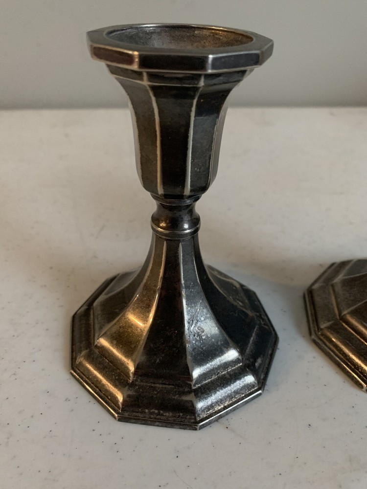 Sheffield Silverplate Candle Holders W/ Snuffer