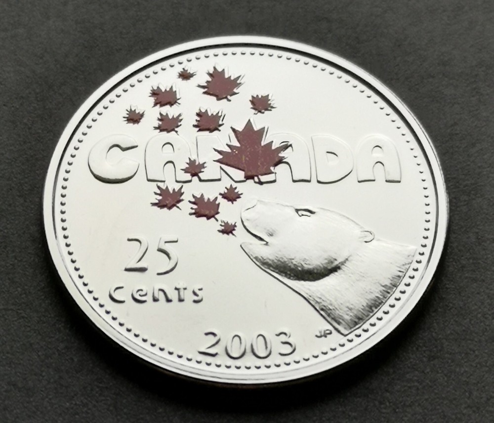 ***  CANADA  25  CENTS  COLOURED  2003  ***  CANADA  DAY  ***