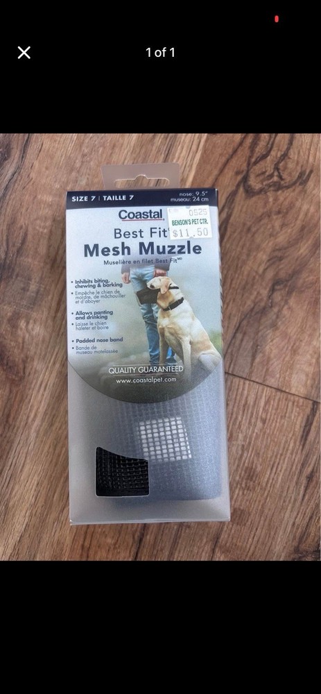 Black Mesh Dog Muzzle Size M