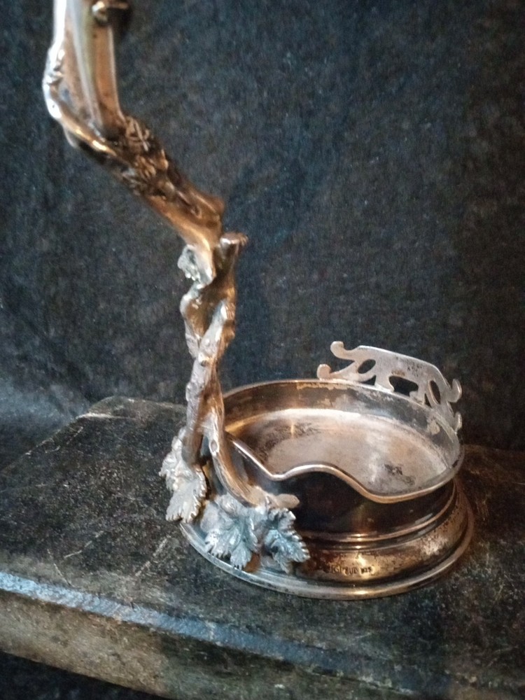 Stunning Solid Sterling Silver 925 Nymph Wine Bottle Holder 558g