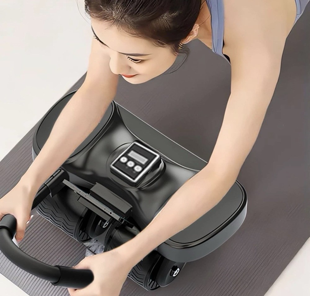 Ab Roller Wheel Home Core Exercise Ab Machine, Counting Ab Wheel Roller + Mat