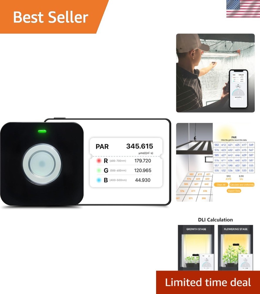 Compact Battery-Powered Quantum PAR Meter for Optimizing Plant Growth Efficiency