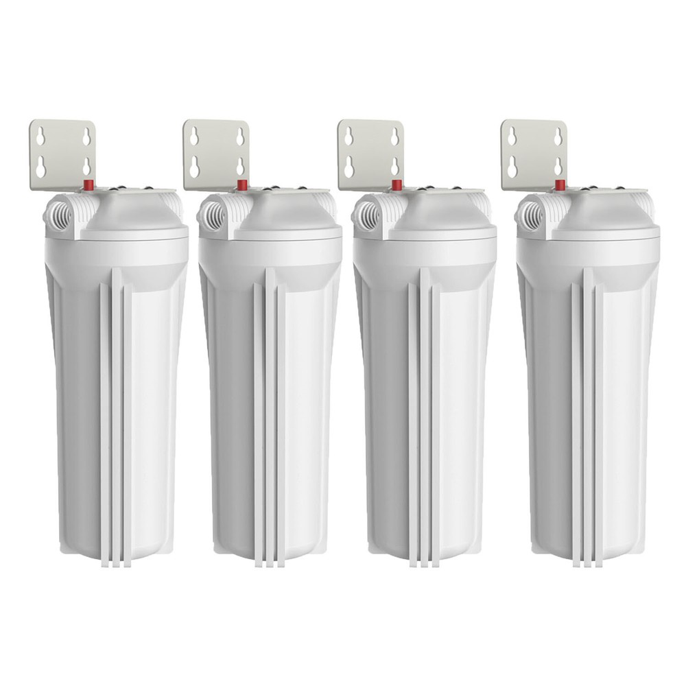 SimPure 4 Pack 10 Inch Whole House Water Filter Housing for 10" x 2.5" Filters