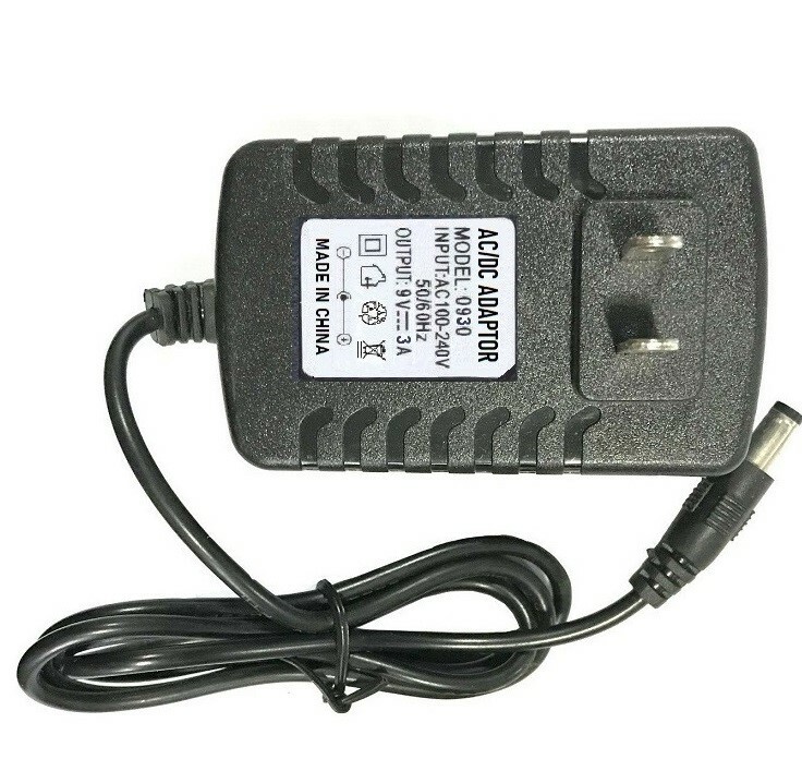 9V 3A AC/DC Adapter Replacement Power Supply for Home Electronics with 5.5x2.1mm