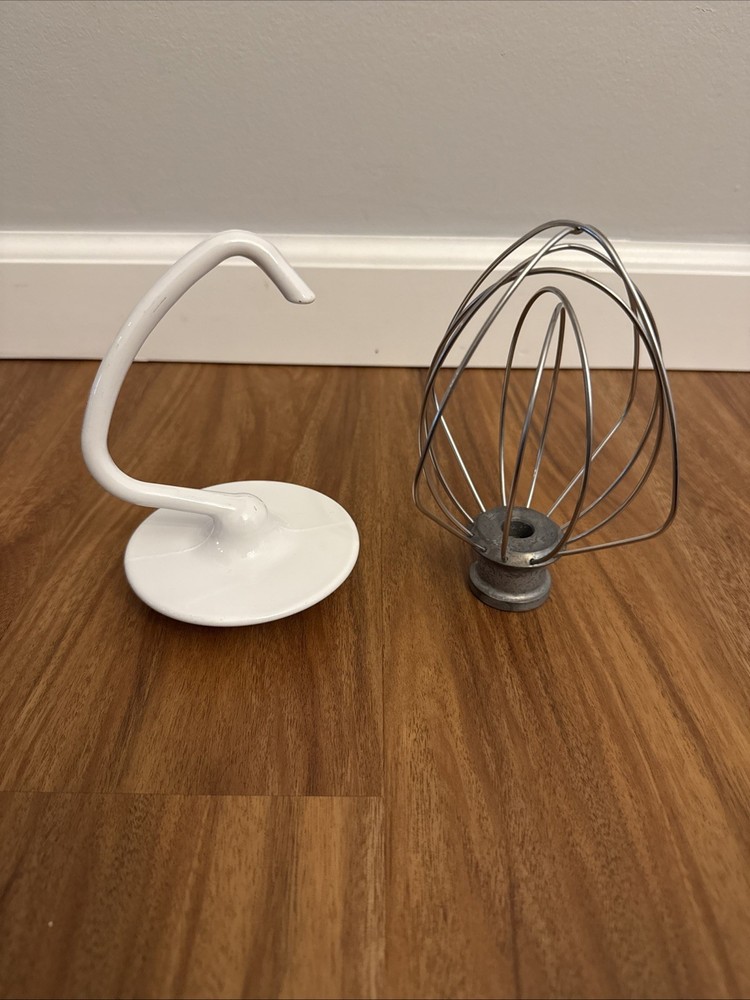 Kitchenaid Aid Stand Mixer Wire Whip & Dough Hook Attachments - Great Condition