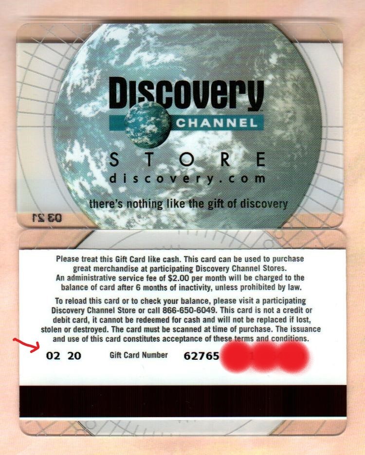 DISCOVERY Planet Earth ( 2007 ) Gift Card ( $0 ) V1