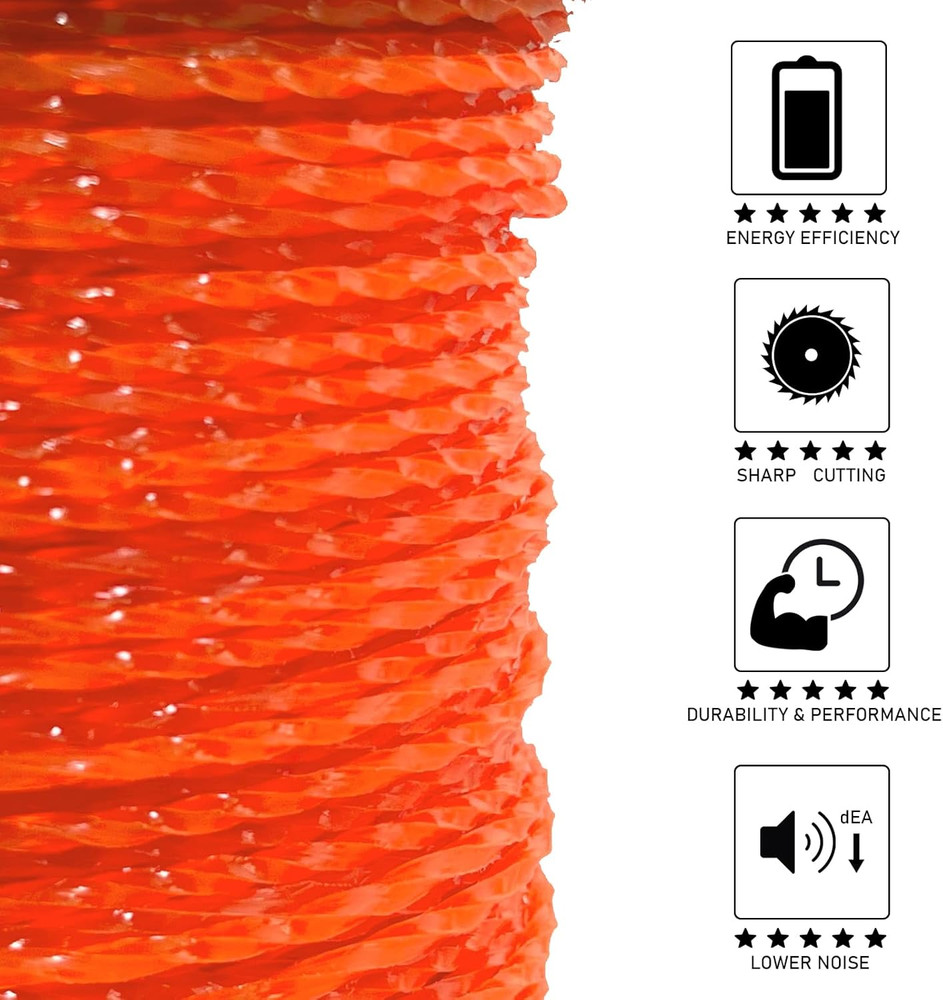 Weed Eater String, Commercial Square Twist .105" Diameter X 302' String Trimmer