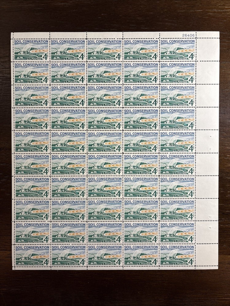 1133 US Mint Sheet, 4 Cent Soil Conservation, Mint NH