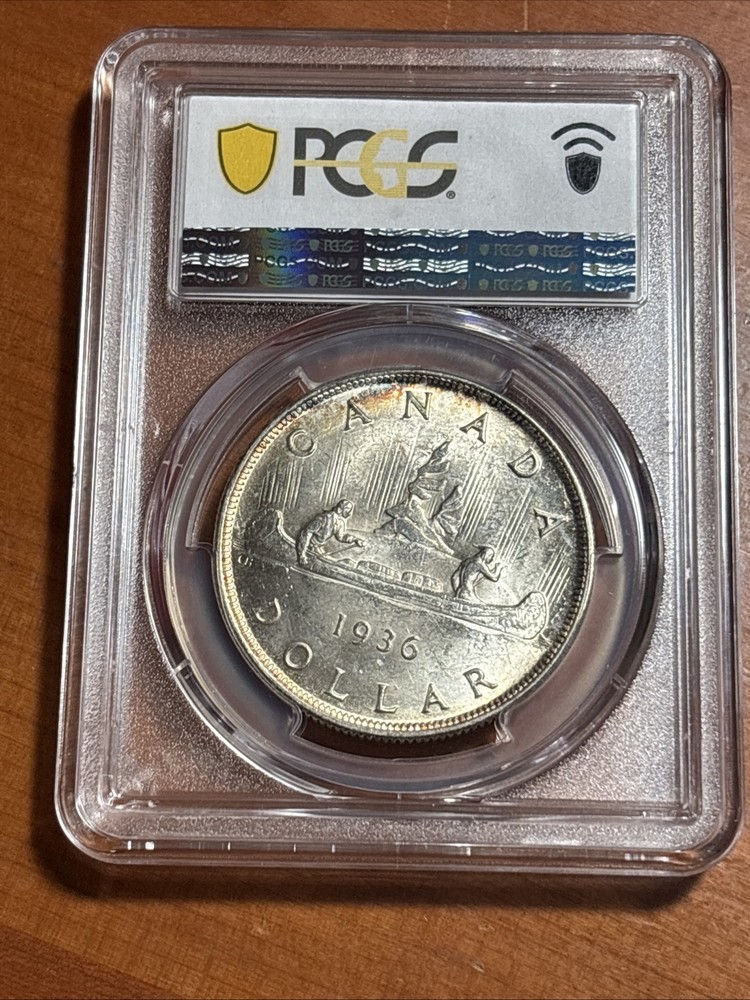 1936 Canada Silver Dollar - PCGS MS64