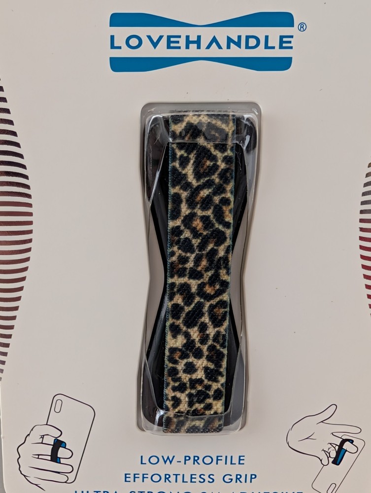 LoveHandle Cell Phone Grip LEOPARD Sling Strap Low Profile New