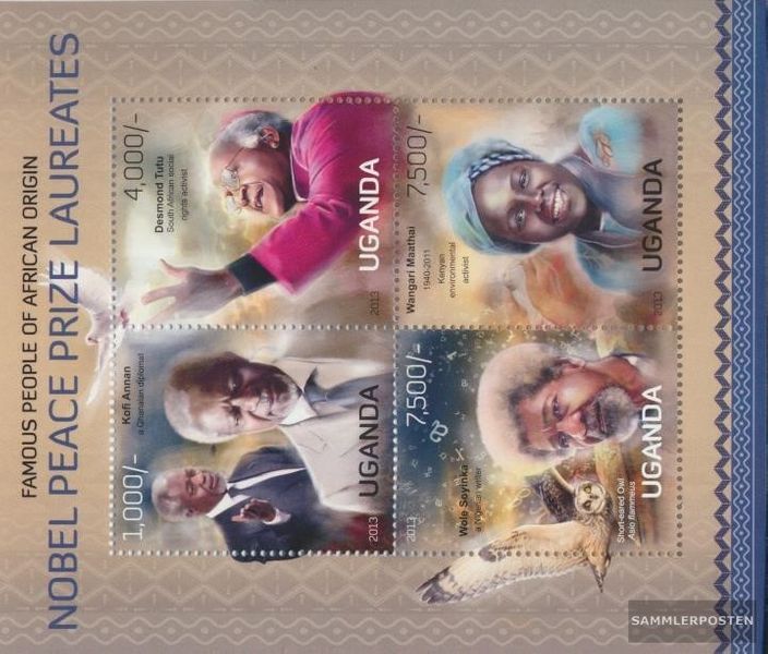 uganda 3075-3078 Sheetlet (complete issue) MNH 2013 Nobel Laureates