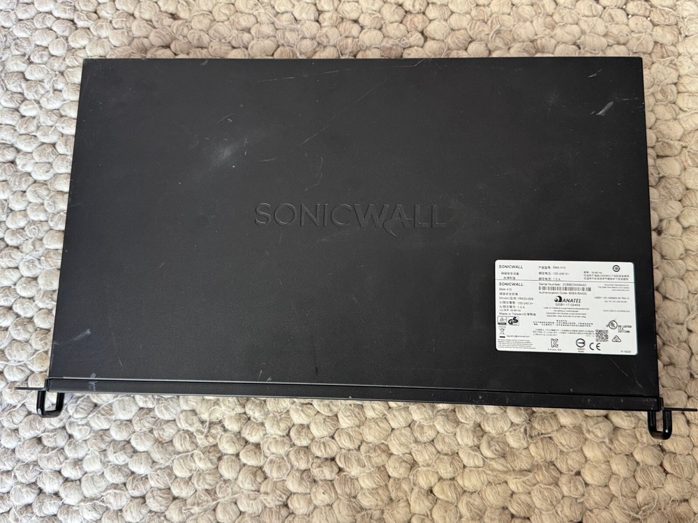 SonicWall Secure Mobile Access SMA 410 Firewall Web Application 1RK33-0D9 SMA410