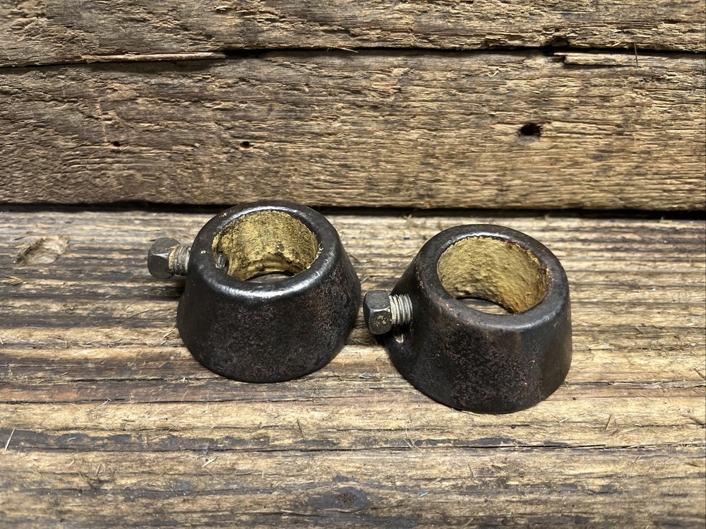 2 VINTAGE 1” WEIGHT PLATE COLLARS STANDARD