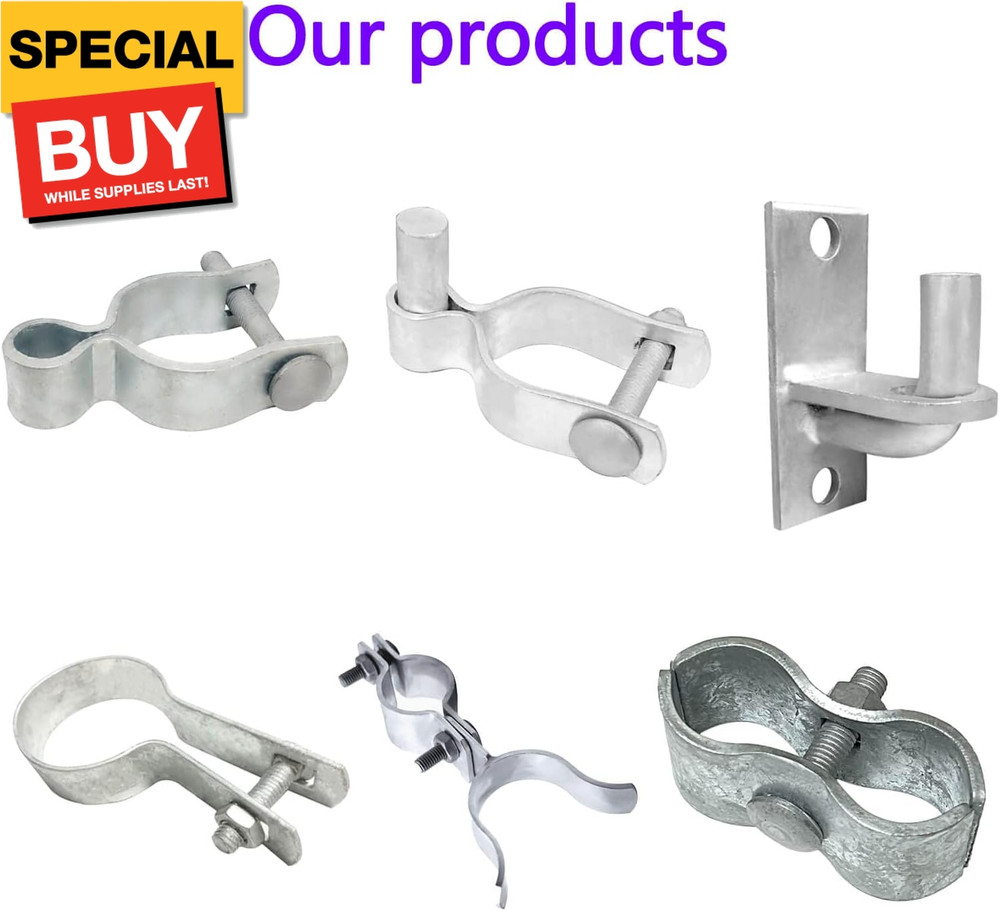 2 Pack Chain Link Fence Gate Post Hinge - Use for Outside Diameter Post/Pipe - G