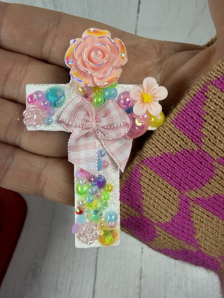 Christian Easter Cross Magnet Faith-Based Spring Decor