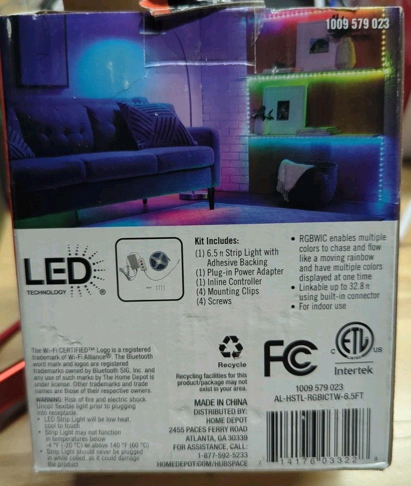 Smart RGWBIC Dynamic Color Changing Dimmable Plug-In LED Strip Light Hubspace