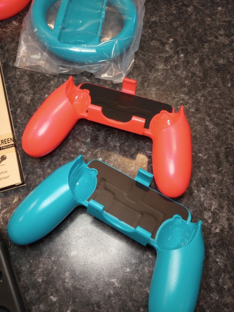 Nintendo Switch Accessory Bundle Charging Dock Controller Covers Steering Wheels